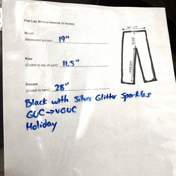 Lane Bryant High Rise Pull On Glitter Jegging Pants Womens 18 Black Signature - Picture 7 of 14